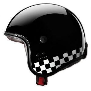 Casco moto custom Caberg Freeride INDY negro lateral