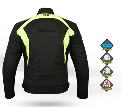 Pack oferta chaqueta Rider 2 Fluor y pantalón PL200 chaqueta back