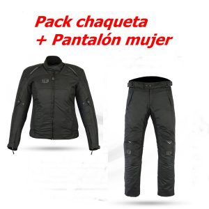 Pack oferta chaqueta Rider 2 Lady negra y pantalón PL080 Lady