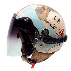 casco moto Nzi Tonup Visor Graphics Chica bonita