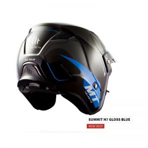 Casco moto Jet Trial MT District Summit H7 Gloss blue back