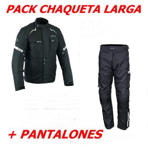 Pack oferta chaqueta C100 negro y pantalón PL200