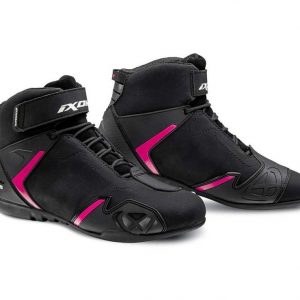 Botas moto bajas Ixon Gambler negro/rosa